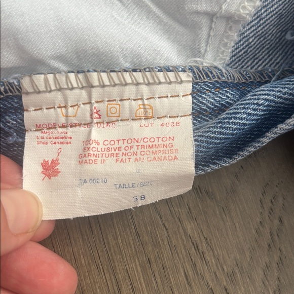 French Dressing | Vintage Denim Skirt with Yellow and Black Plaid Accents Sz 38 - Picture 9 of 11